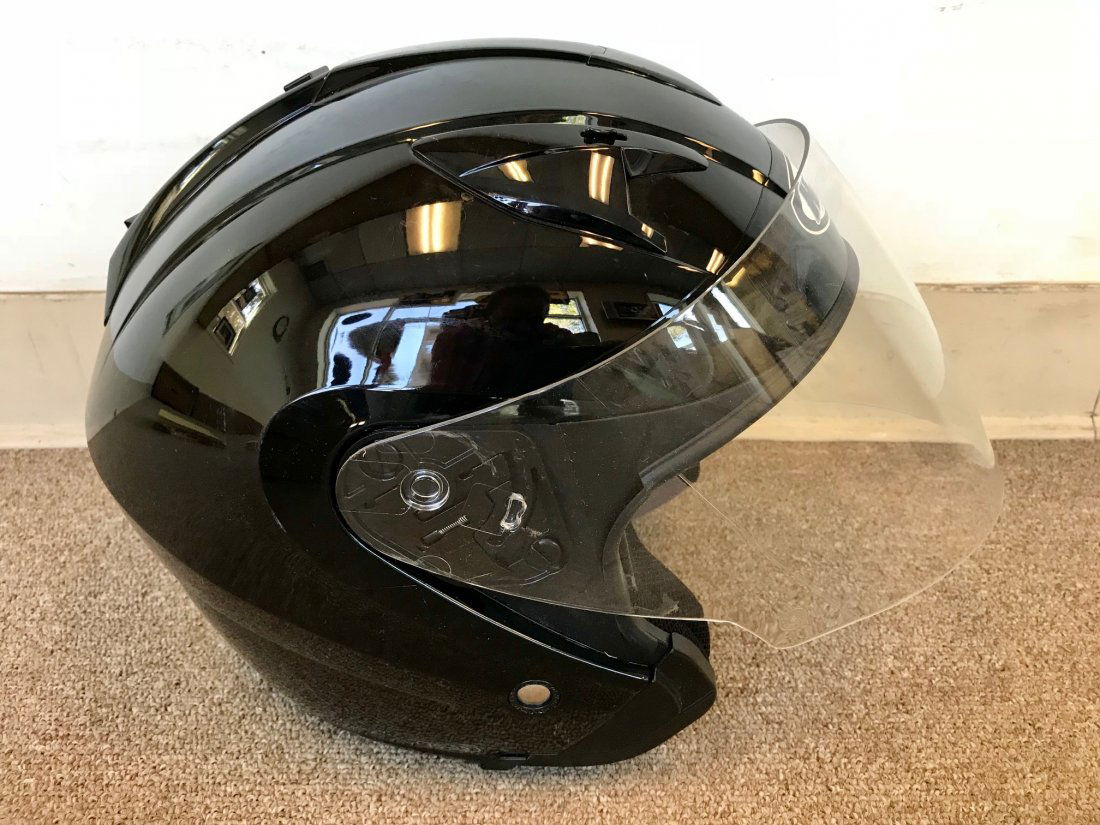 HJC IS-33 2 BLACK MOTORCYCLE HELMET SZ 7-7.25 (1 of 9)
