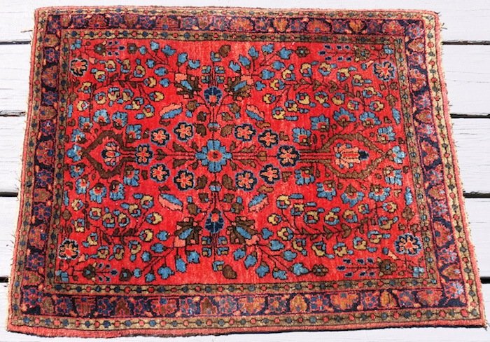 Red and Blue Oriental Rug 30"x24" Made in Iran (1 of 3)