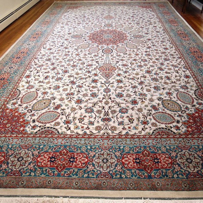 Persian White and Blue Oriental Rug 235"  W 139" (1 of 10)