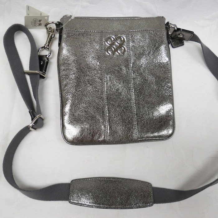 Silver Coach Over the Shoulder Bag (1 of 4)