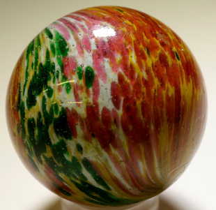 Three Large Onion Skin Marbles Marble Large Paneled Onion Skin