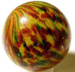 Three Large Onion Skin Marbles Marble Multi Colored Onion Skin