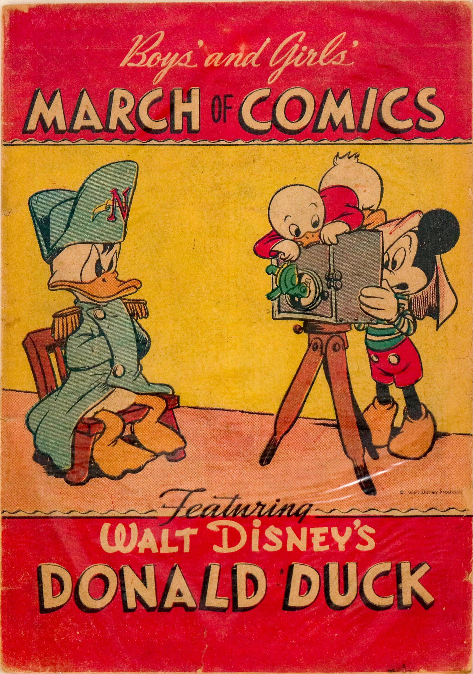 March of Comics #4 Featuring Walt Disney's Donald Duck: March of Comics #4 Donald Duck (K. K. Publications, Inc., 1947) 32 pages, full color. Cover art by Walt Kelly. Inside script and art by Carl Barks. In the feature story, "Maharajah Donald", Donald lea