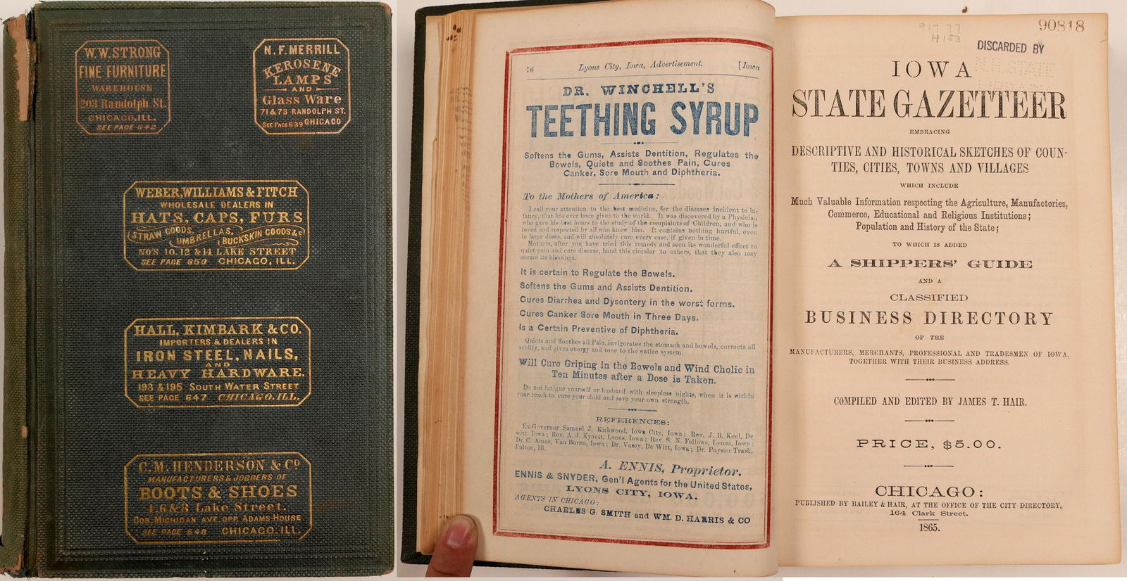 Bailey & Hair's Iowa State Gazetteer  (108485) (1 of 1)