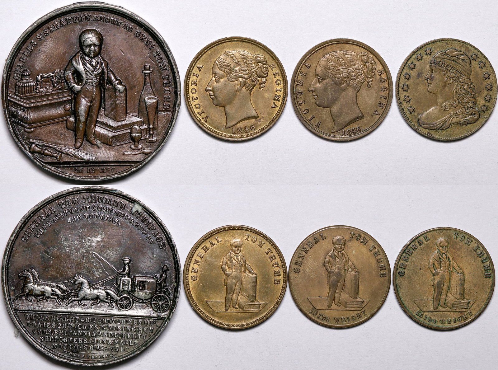 General Tom Thumb Circus Medals  (116504) (1 of 1)