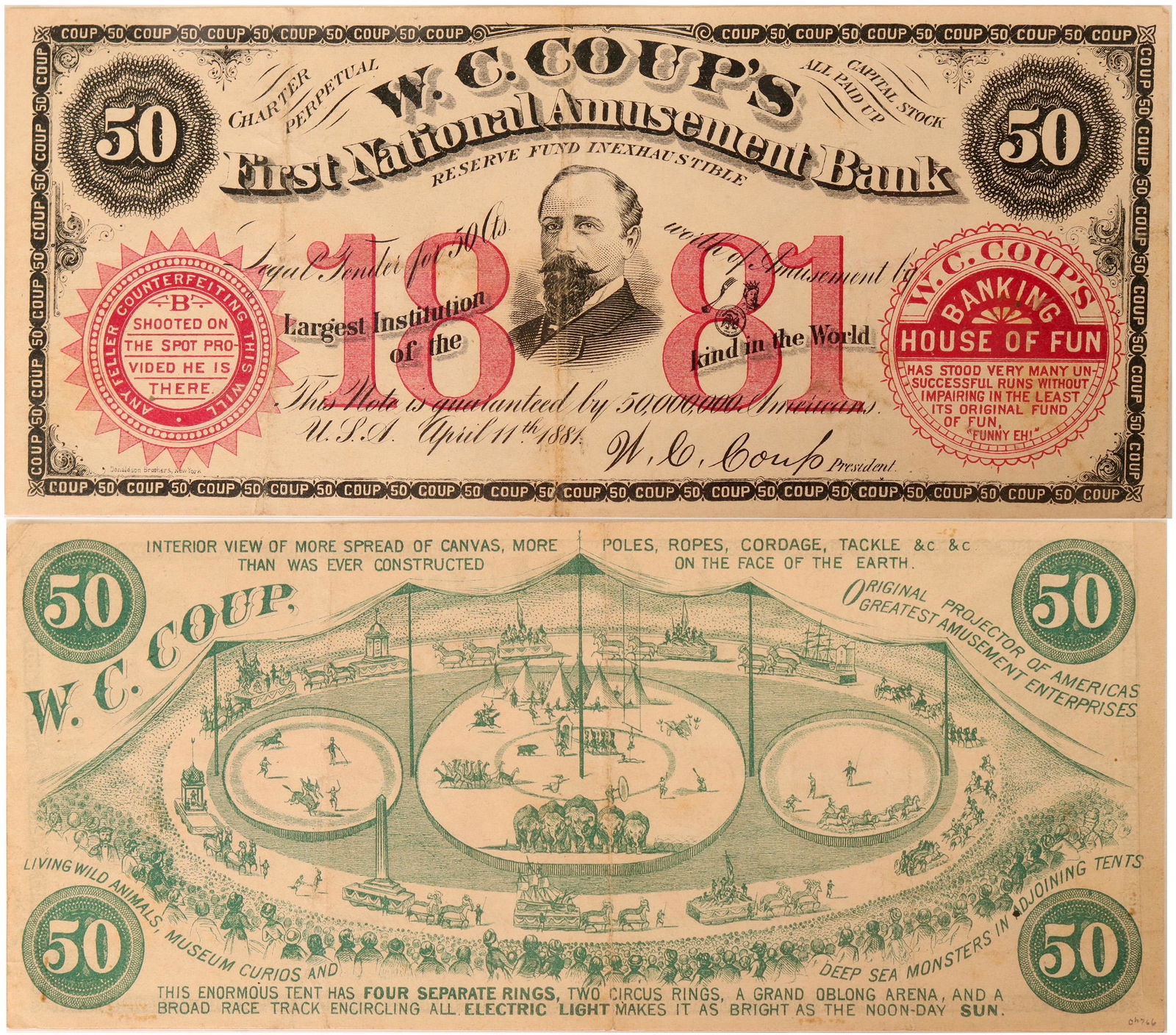 W.C. Coup's First National Amusement Bank faux bank (1 of 1)