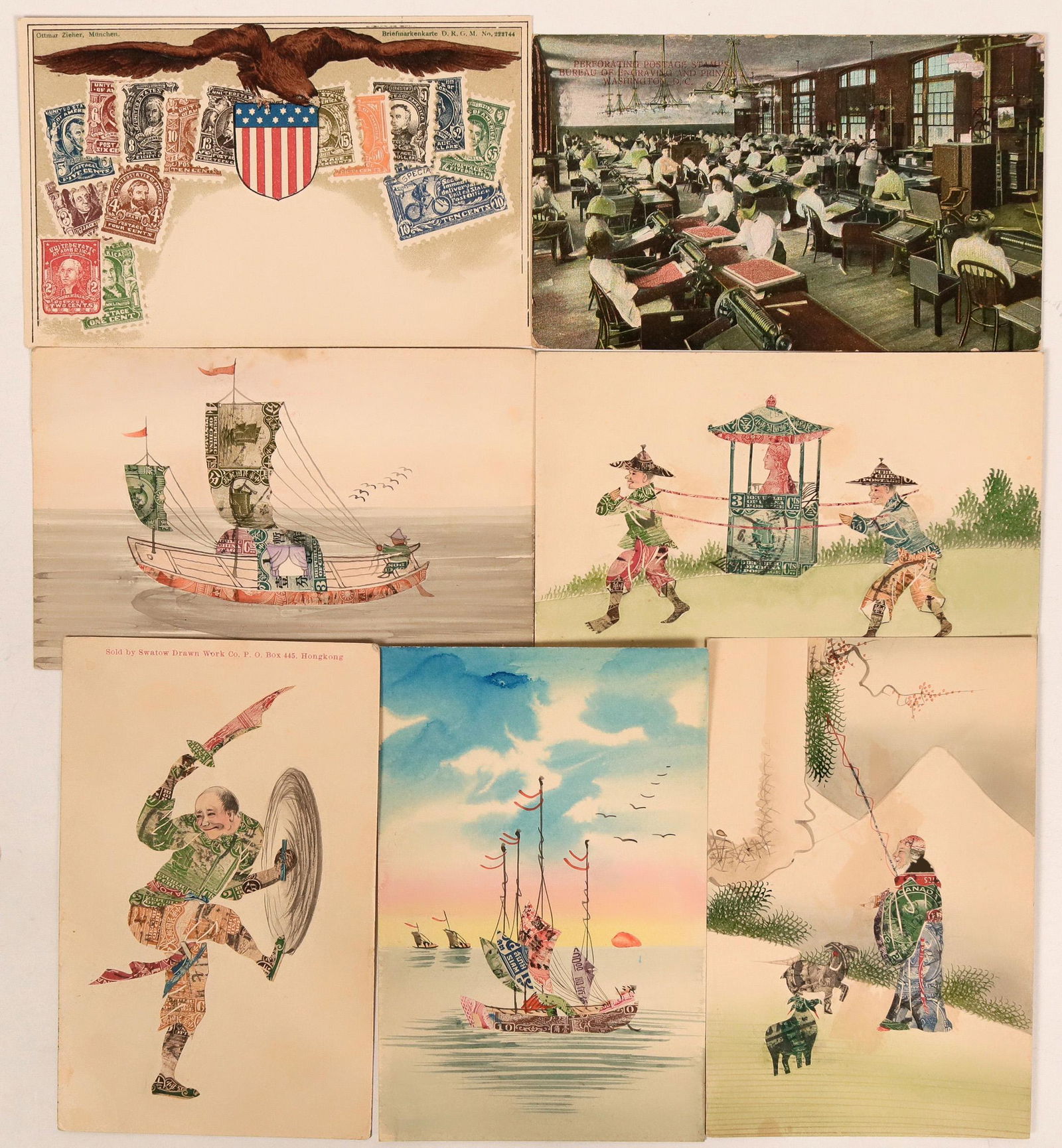 U.S. Stamp and Asian Art Early Postcards  (116491) (1 of 1)