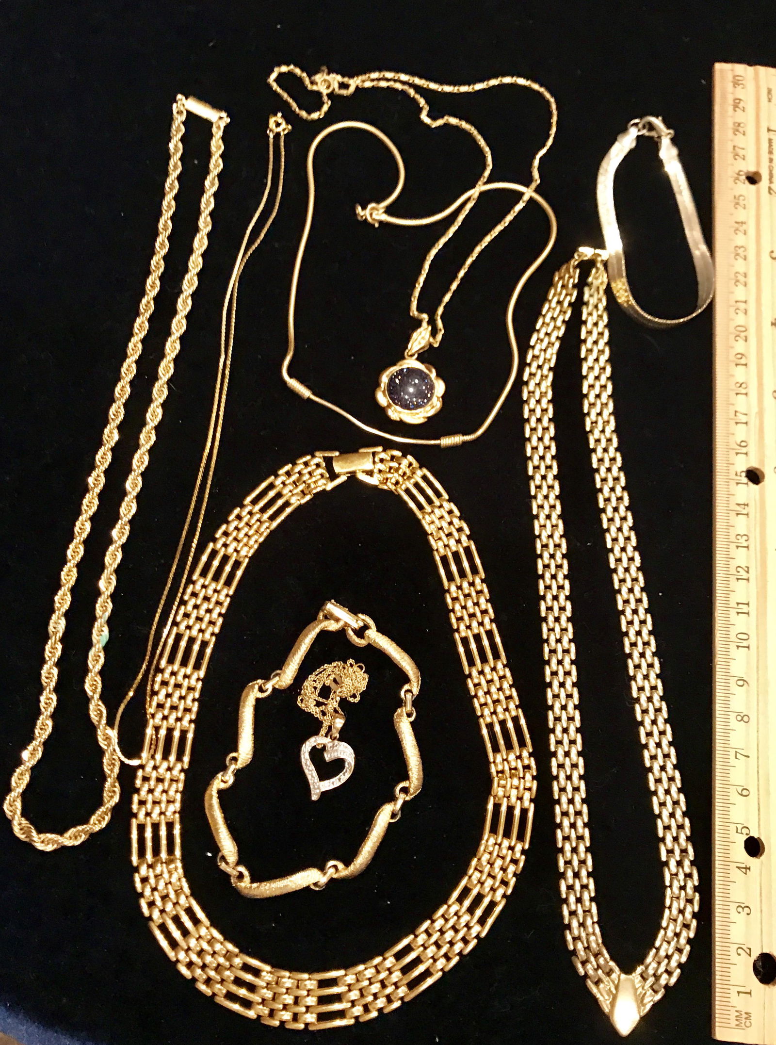 Designer Faux Gold/Gold Plated Jewelry Lot (9 + Items) (1 of 1)