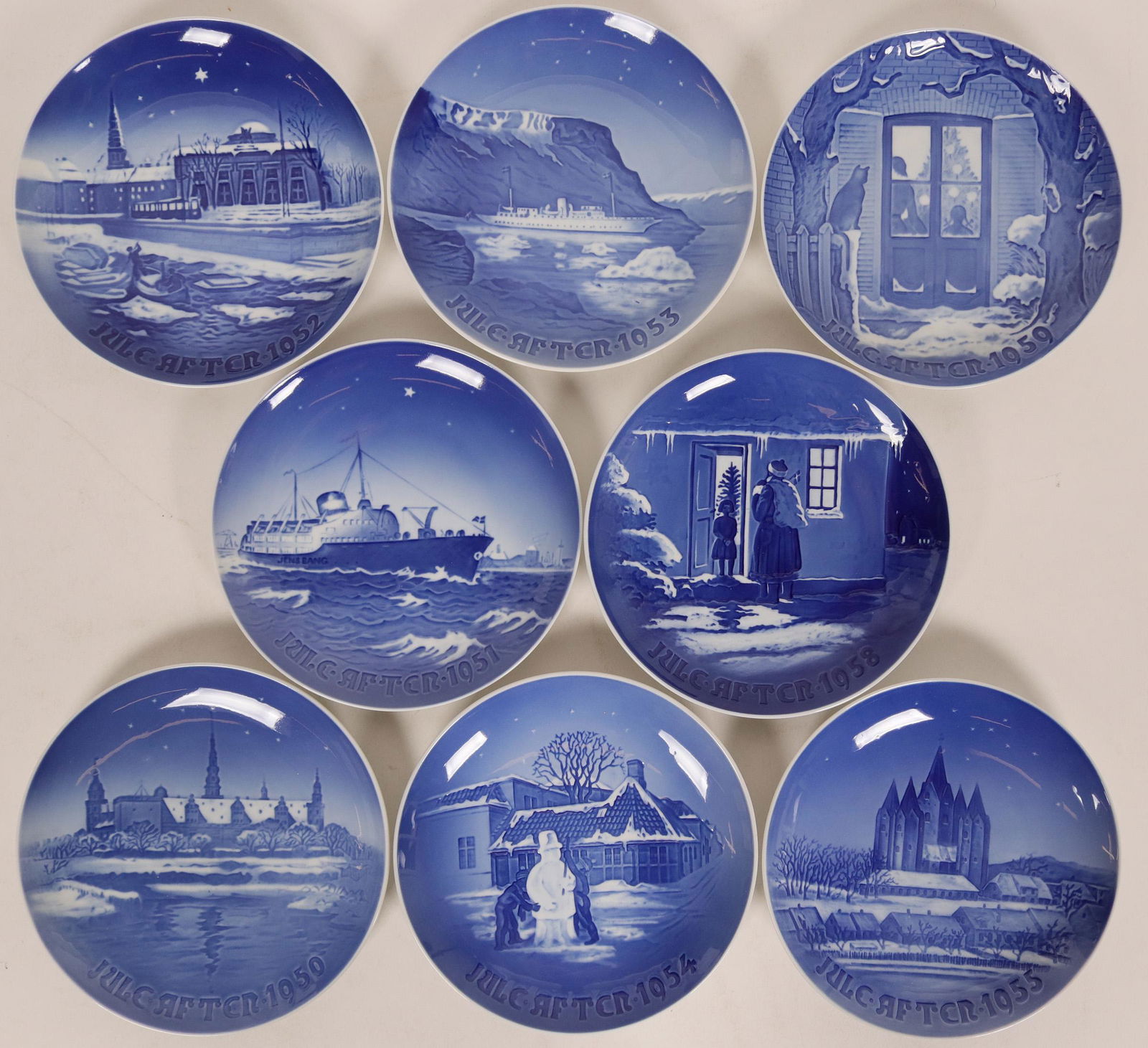 Bing & Grondahl Souvenir Plate Collection, (8) (1 of 2)