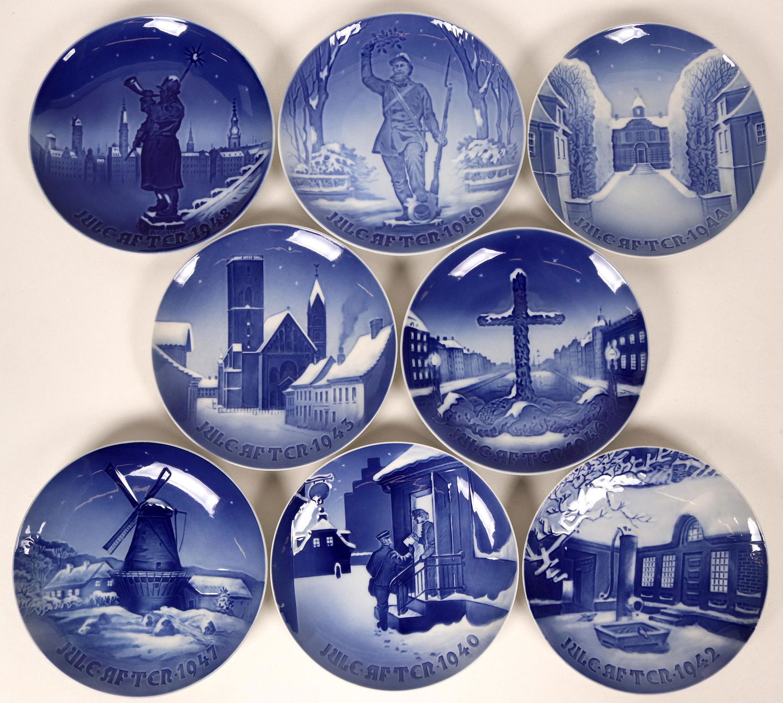 Bing and Grondahl Copenhagen Porcelain Christmas Plates (1 of 2)