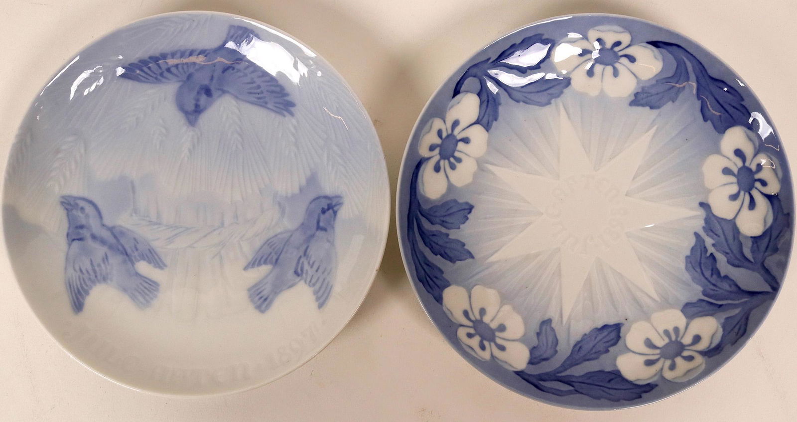 Royal Copenhagen Christmas Plates (Blue) 1897 and 1898 (1 of 2)