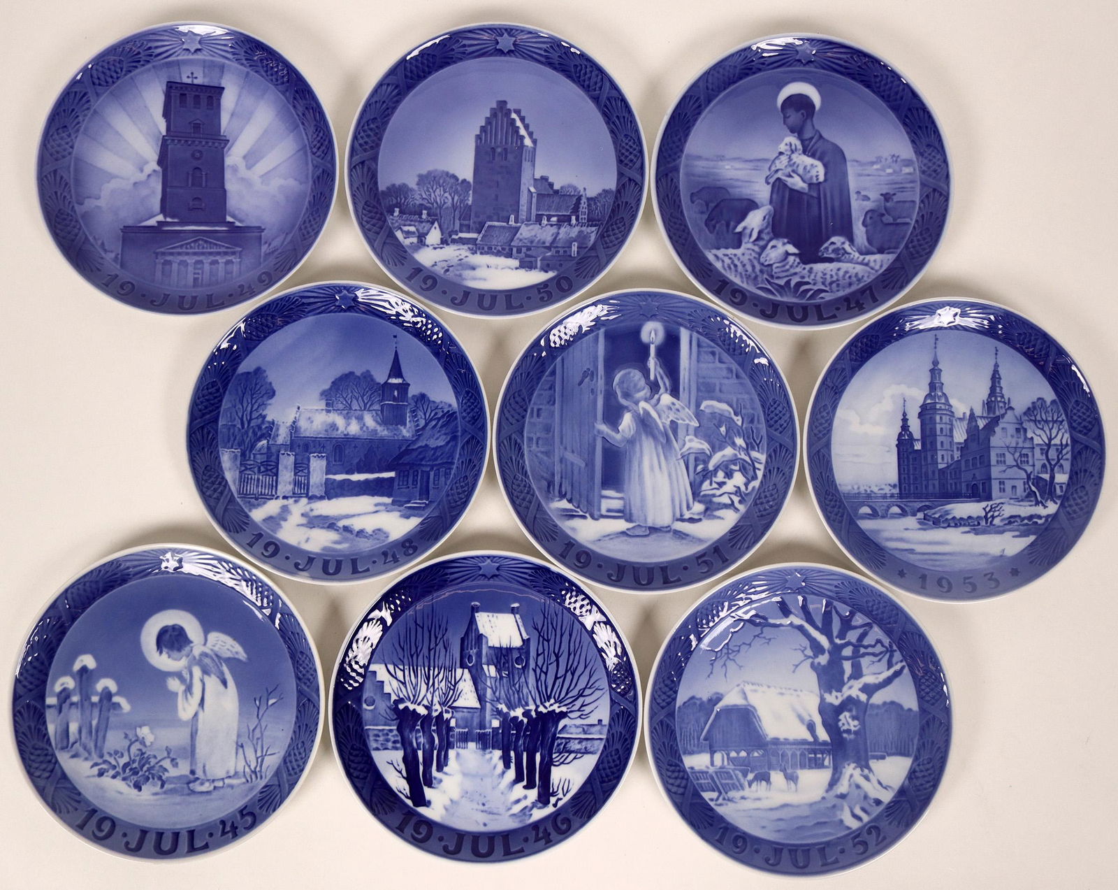Royal Copenhagen Christmas Plates: 1945, 1946, 1947, (1 of 2)