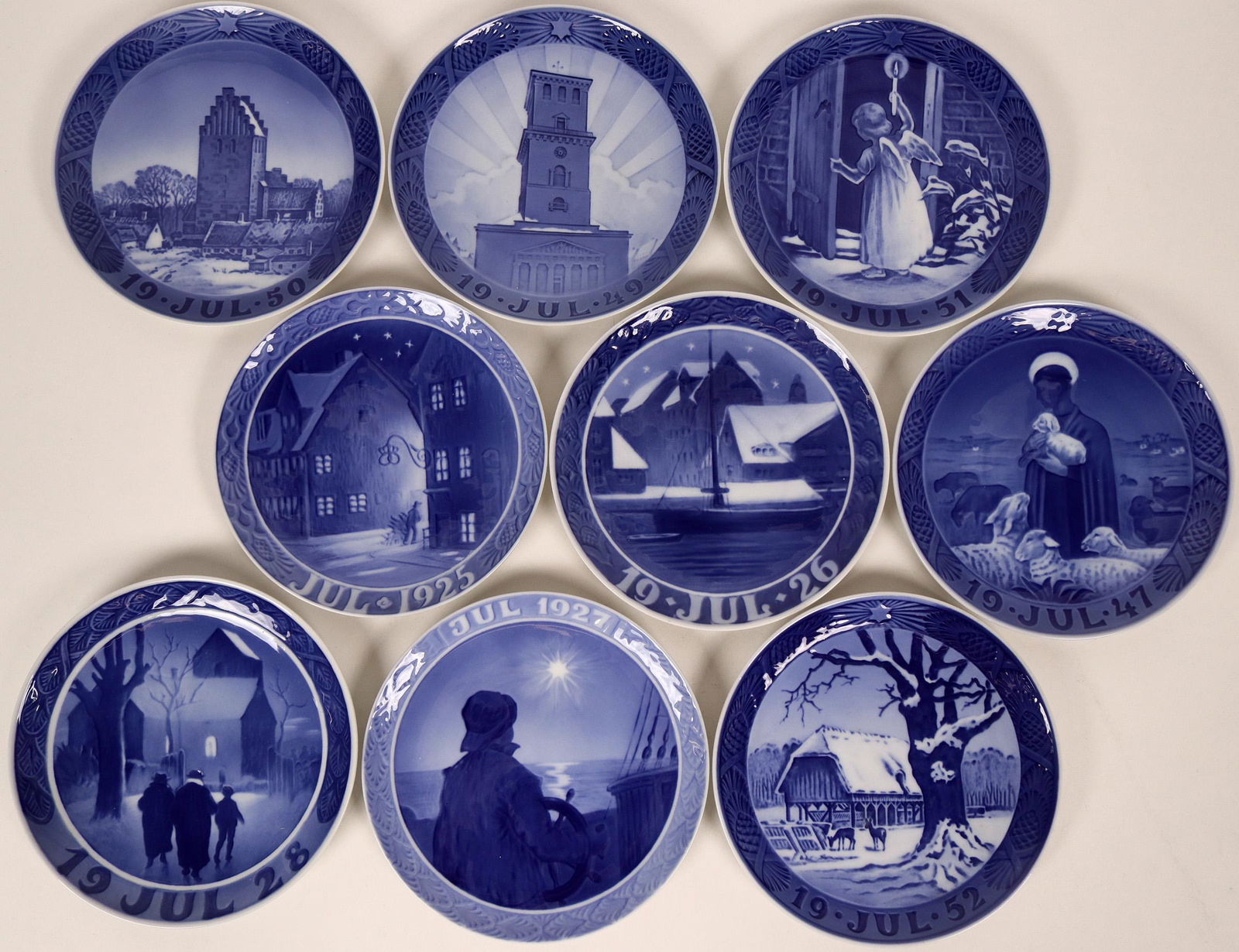 Royal Copenhagen Christmas Plates -Misc. lot Nine (1 of 2)
