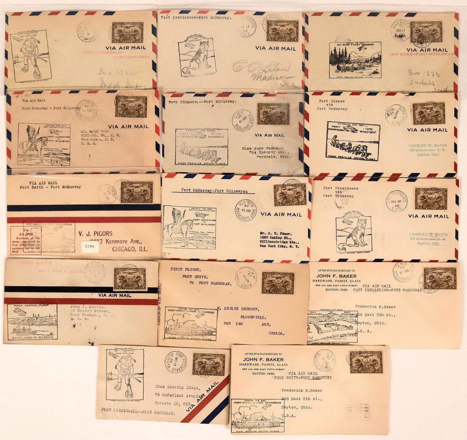 Canadian Air Mail and First Flights Covers: Fort (1 of 1)