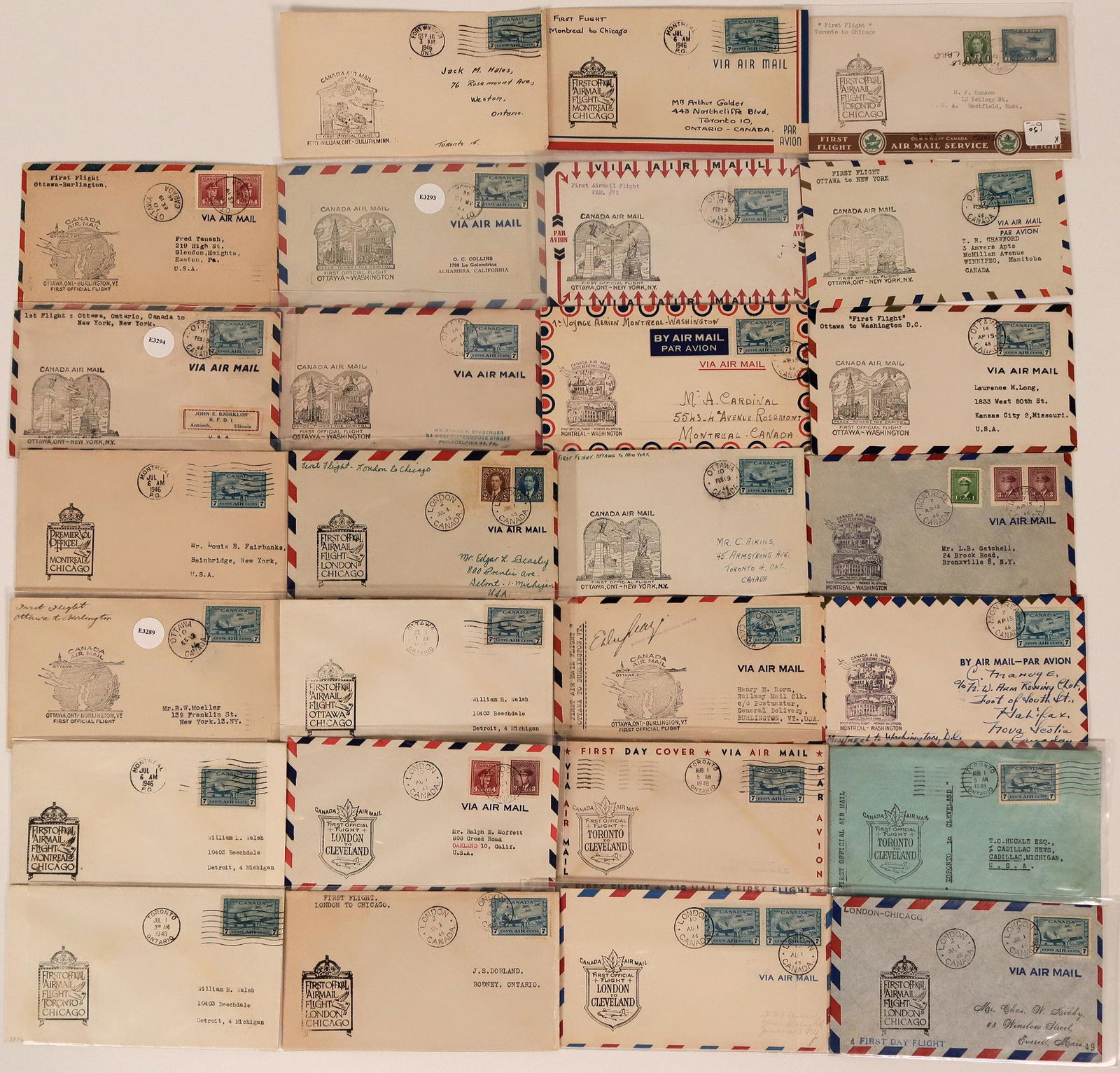 Canadian First Flights Covers: 1946 (115040) (1 of 1)
