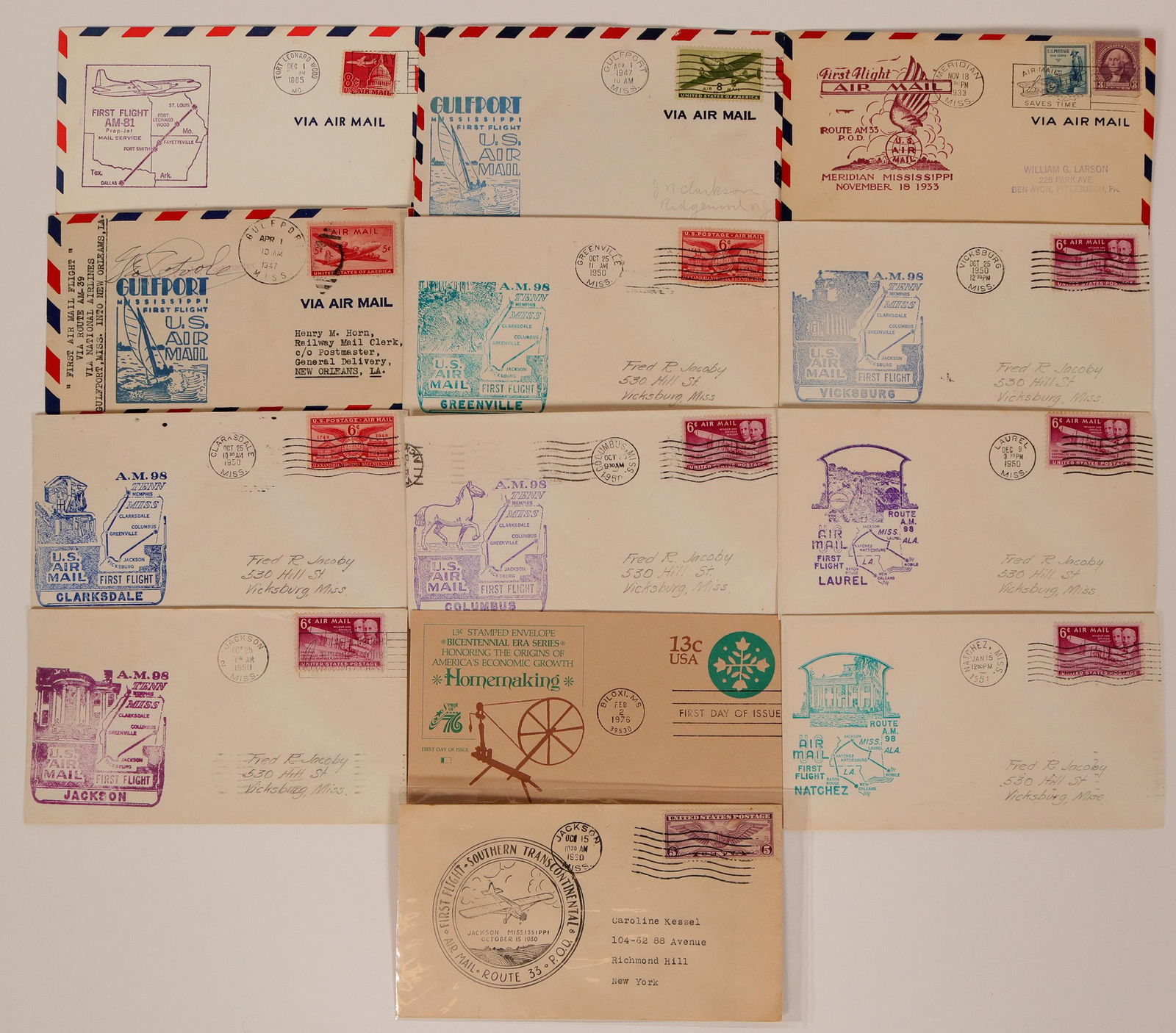First Flight Covers: Mississippi  (116652) (1 of 1)