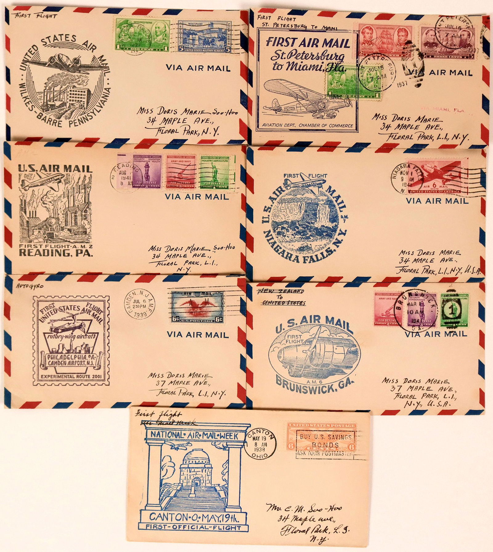 East Coast First Flight Covers  (116430) (1 of 1)