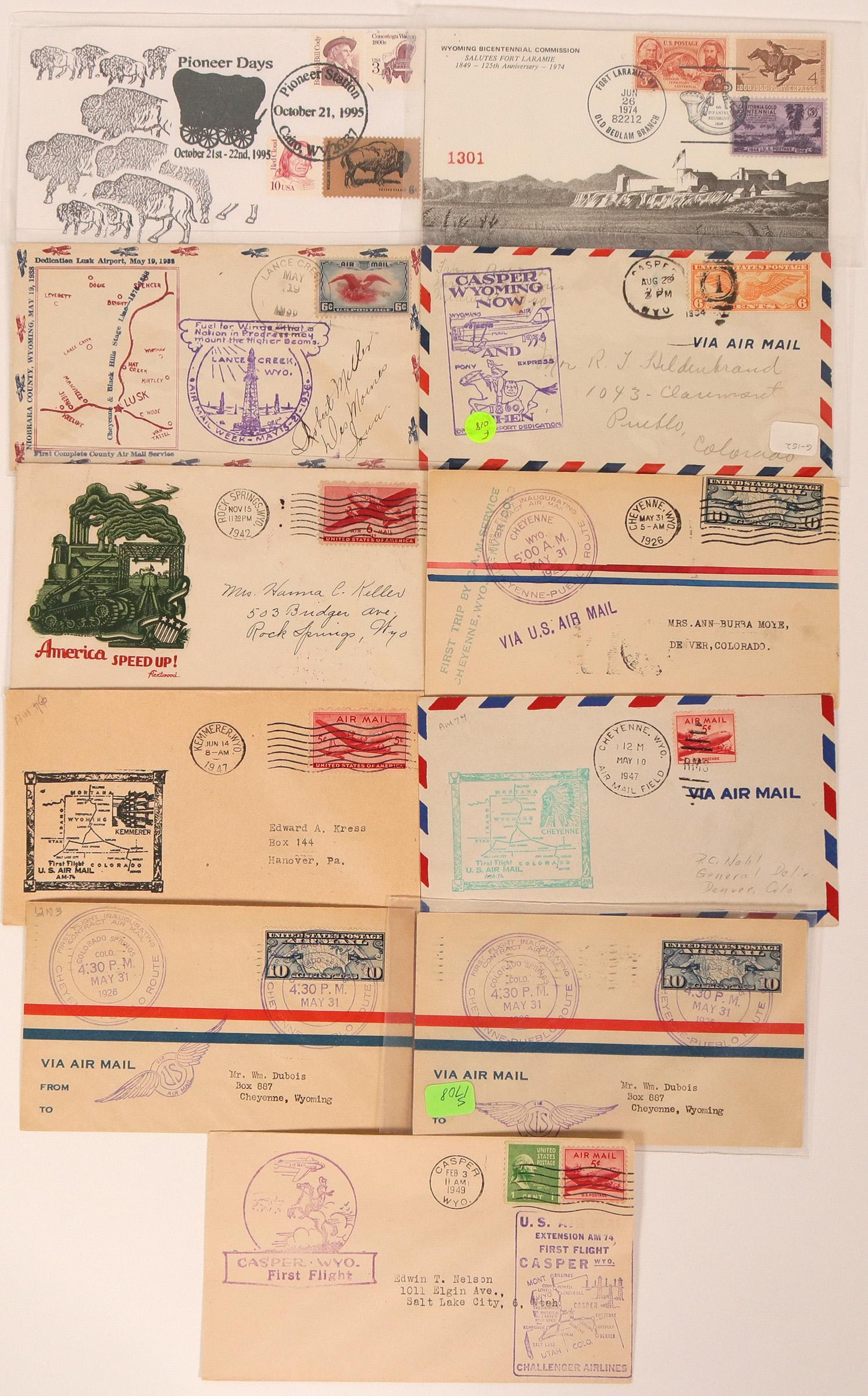 Wyoming  Air First Flight, Dedication, & Event Covers (1 of 1)