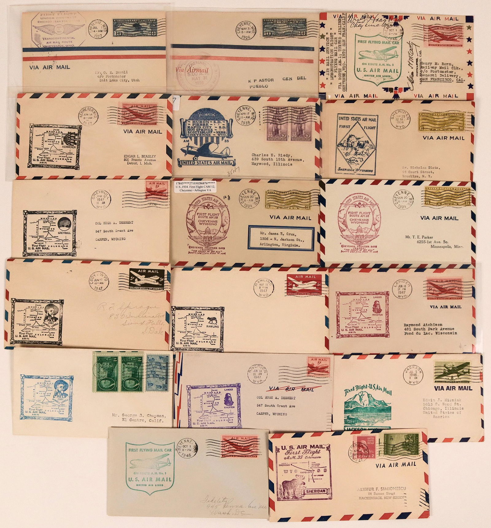 First Flight Covers- Wyoming  (116644) (1 of 1)