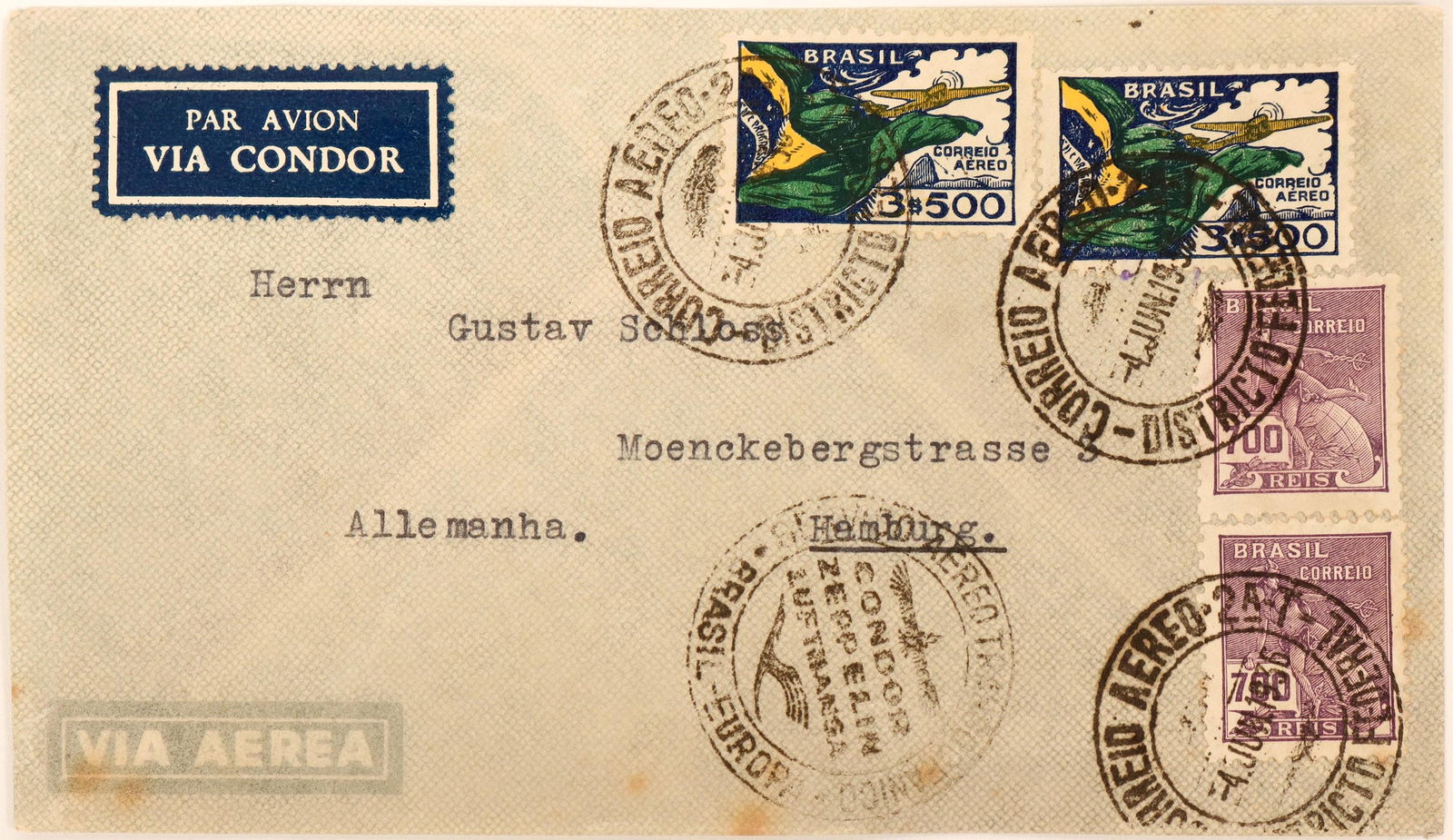 Airship Condor Zeppelin Lufthansa Cover  (116789) (1 of 1)