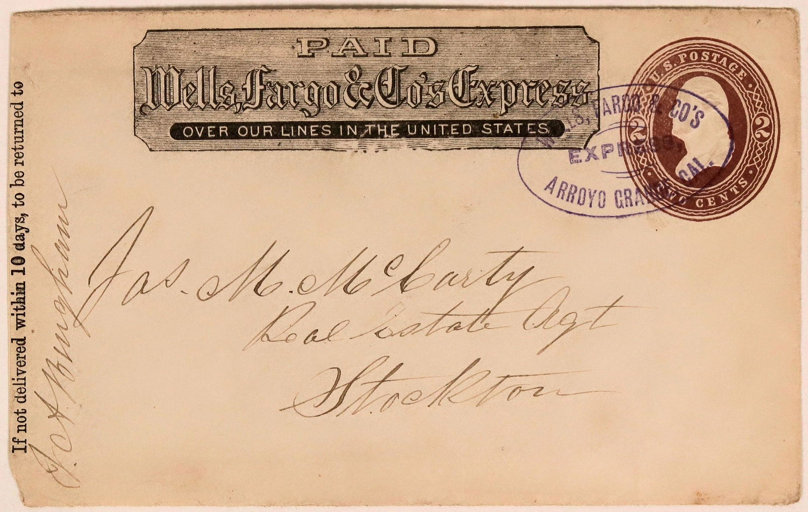 Arroyo Grande, California Wells Fargo Cover  (116233) (1 of 1)