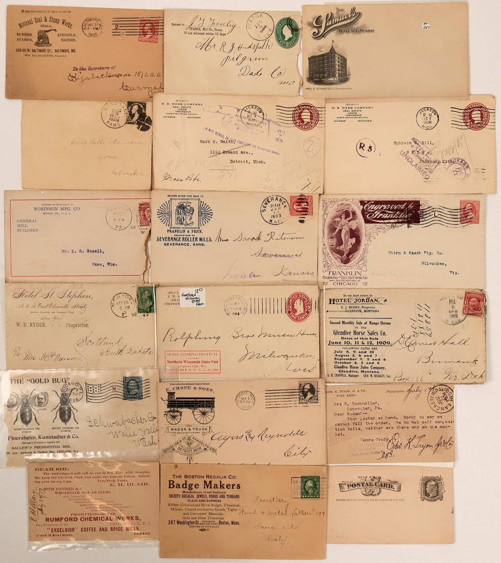Miscellaneous US Advertising Cover Collection  (115145) (1 of 1)