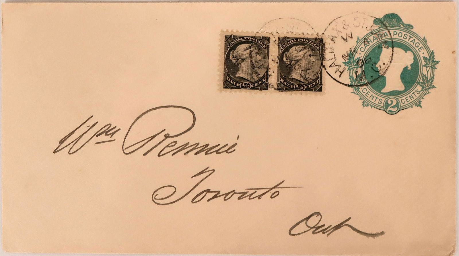 Early Montreal envelope and stamp   (115089) (1 of 1)