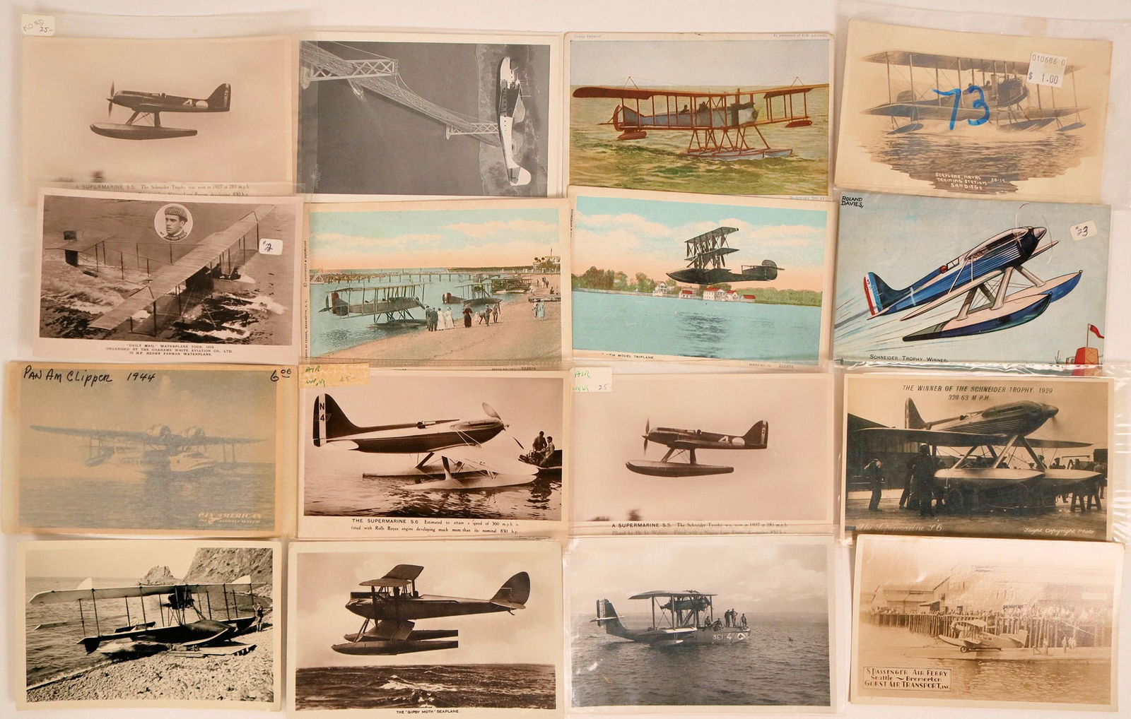 Lot of 17 International Seaplanes Clippers Postcards (1 of 1)