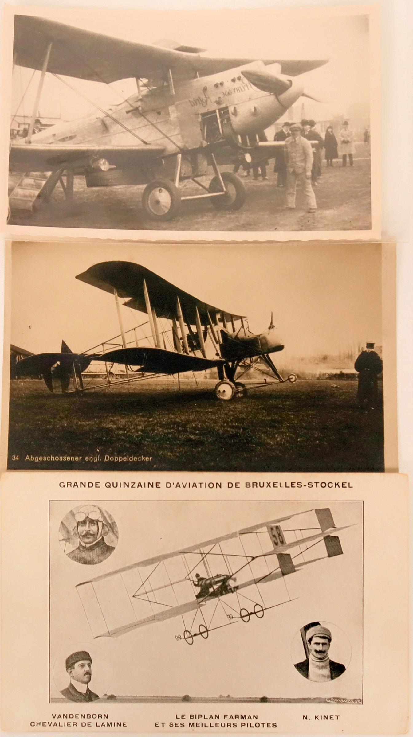 Three Pioneer Postcards RPCs German Early Bi-planes (1 of 1)