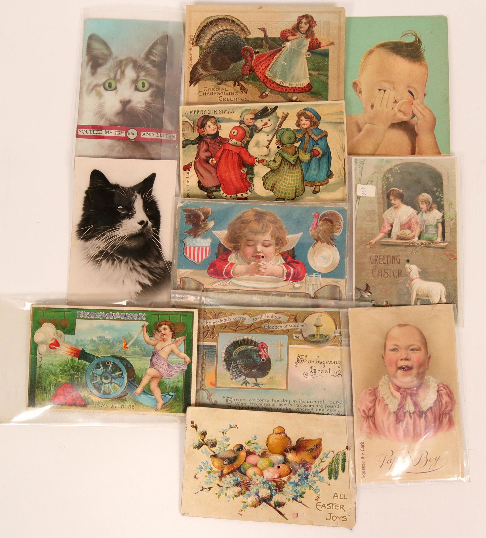 Novelty "Squeeze  and Squeak" International Postcards (1 of 1)