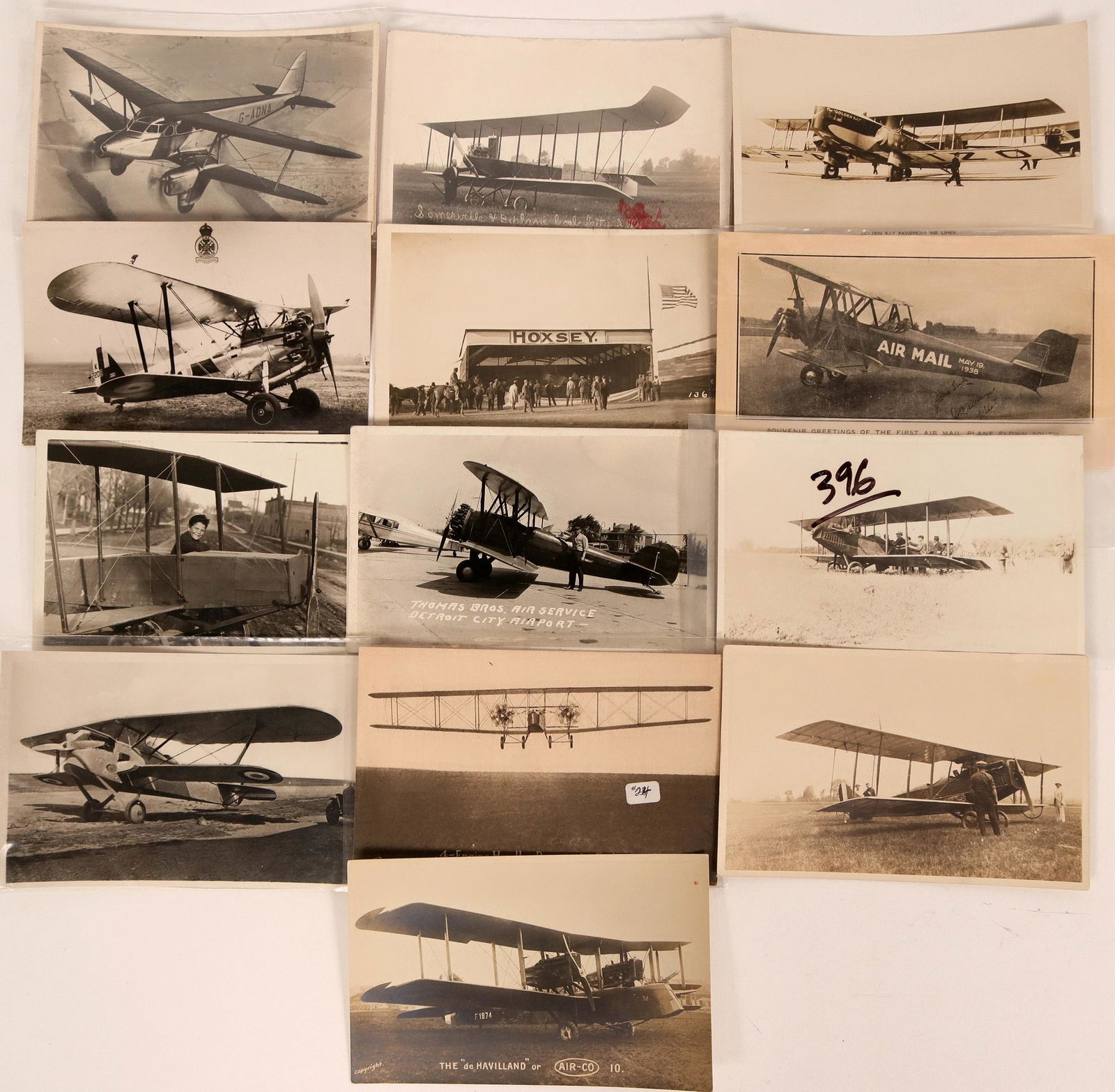 13 Early Worldwide Bi-plane RPC Pioneer Postcards (1 of 1)