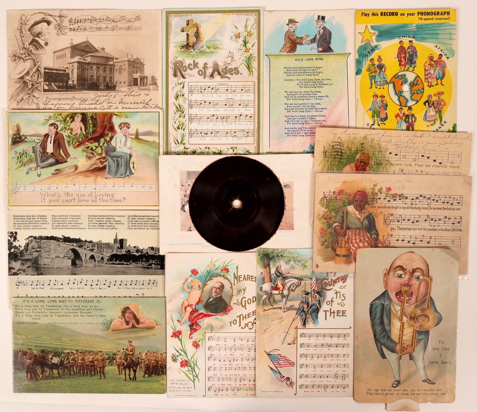 Music Postcards With Charts, Includes 3 from Tuck, Two (1 of 1)