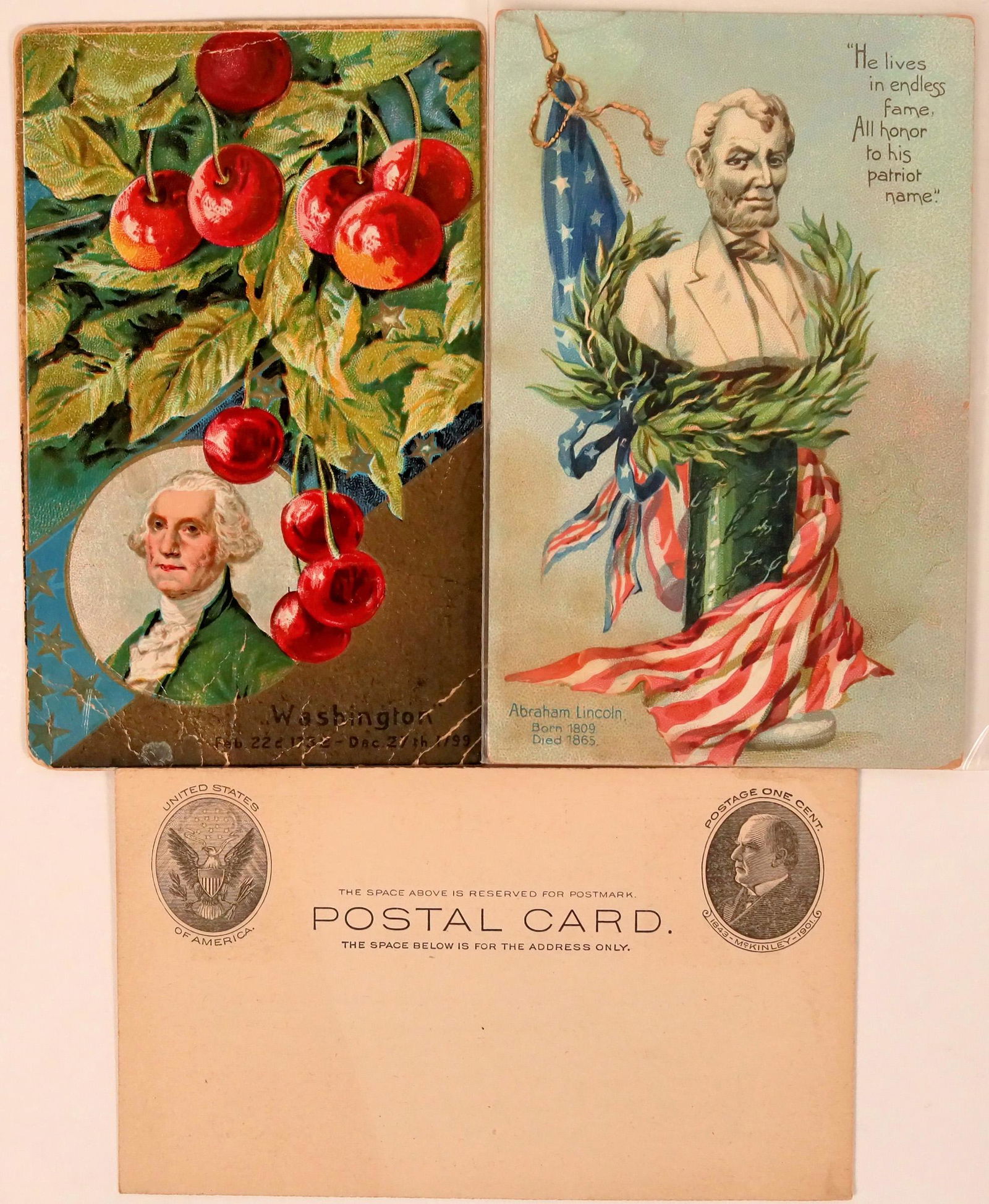 Postcards of Presidents (3)  (111558) (1 of 2)