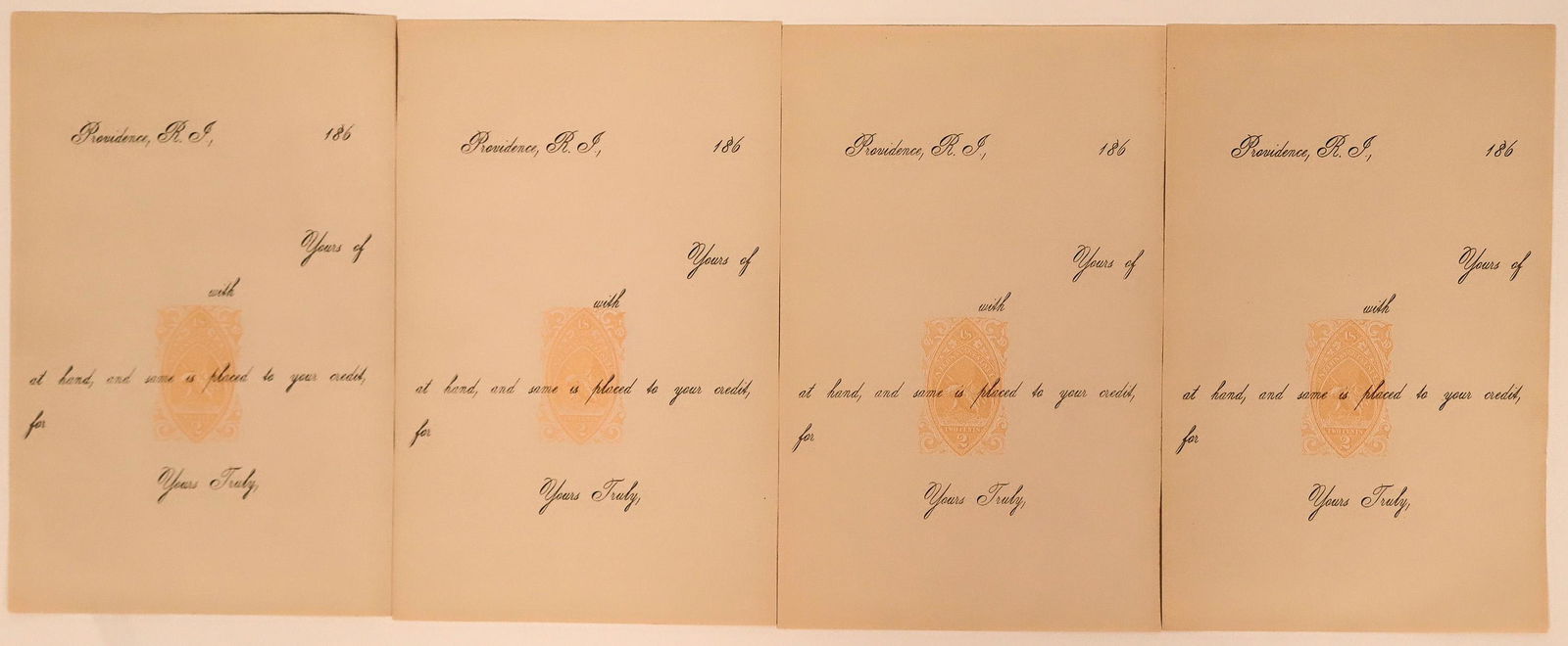 Revenue Stamps in Form Letter c.1860's  (115199) (1 of 1)