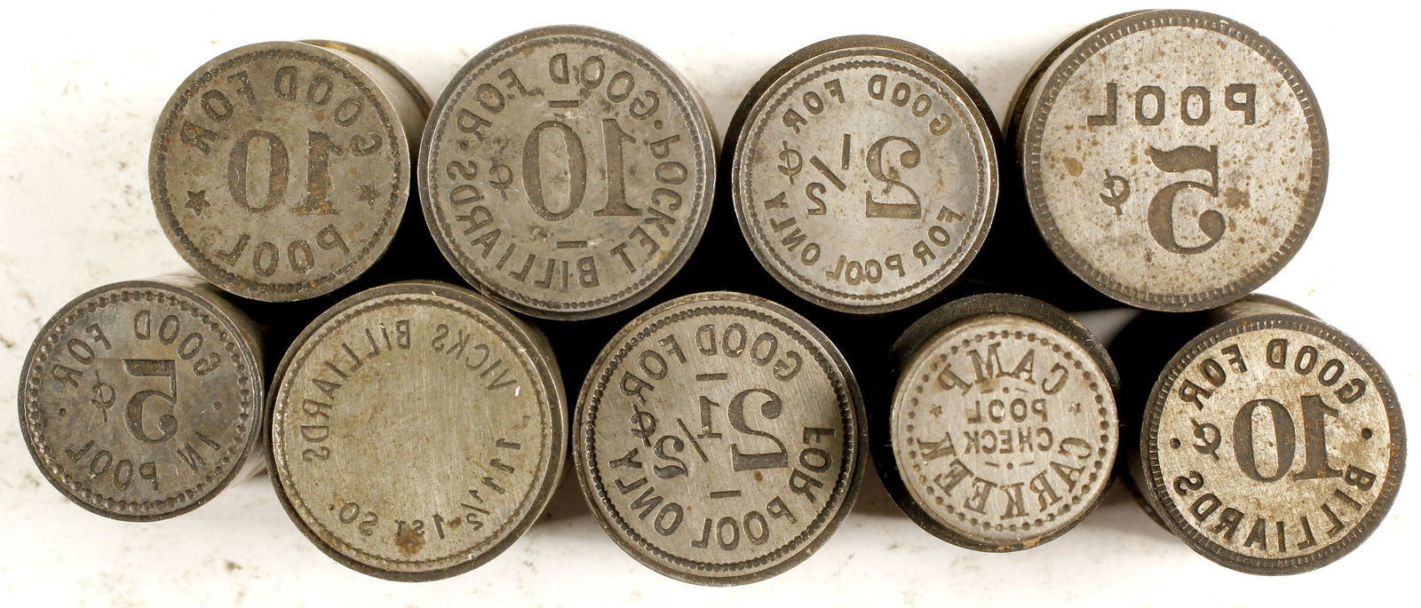 Pool Room, Billiards Token Dies  (84642) (1 of 1)