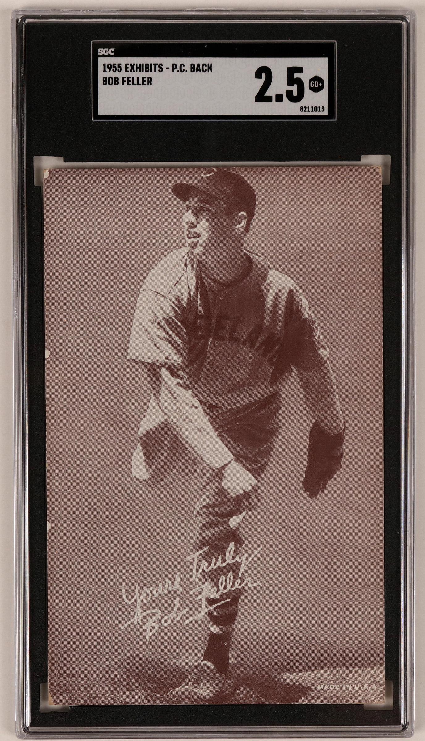 Bob Feller Mutoscope Postcard (119225): A Mutoscope postcard featuring Cleveland Indian fireballing right hander and Hall of Fame Bob Feller. Card is in good condition. See photos for more detail. Provenance: John Reynolds Collection Countr