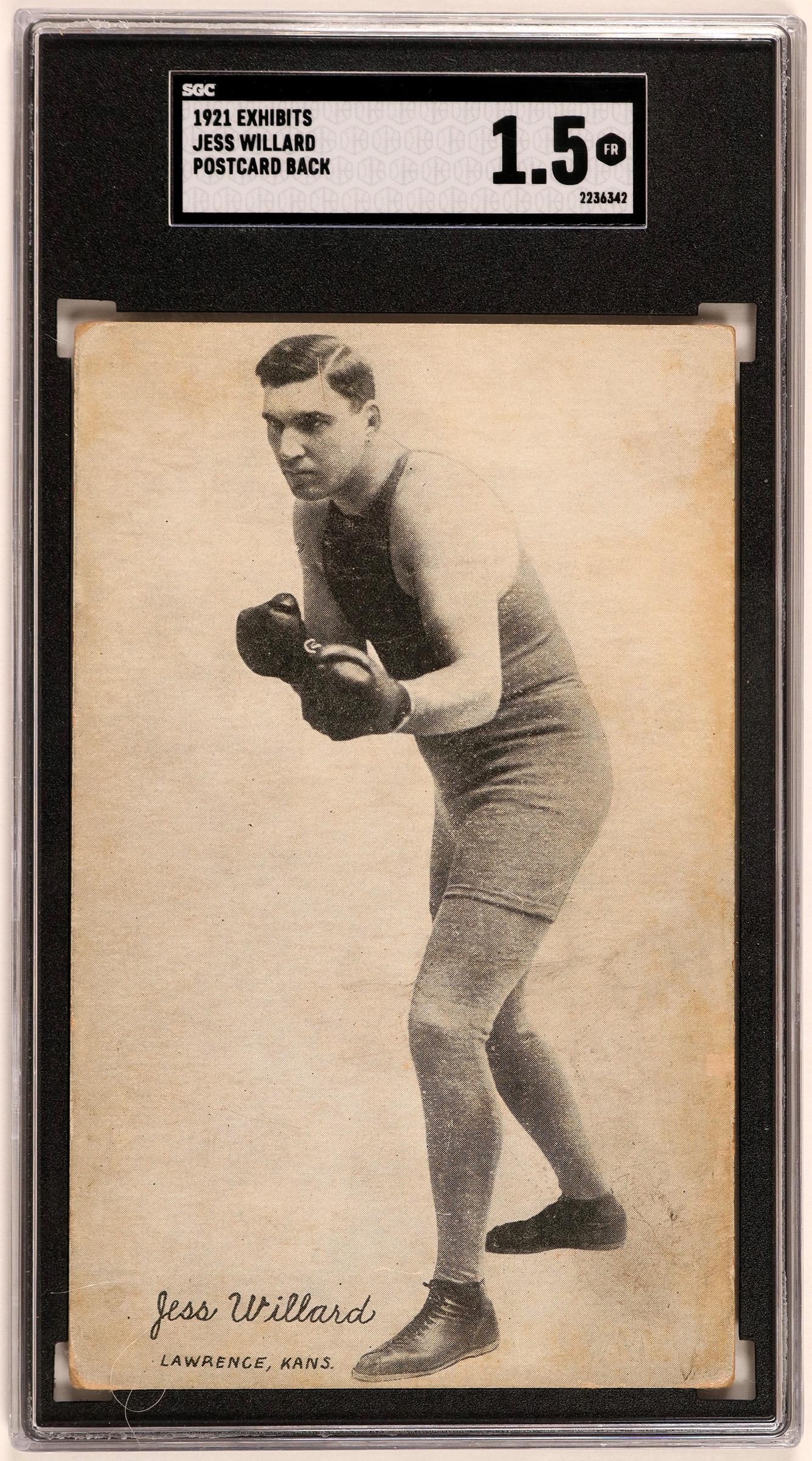 Jess Willard Picture Postcard (119246): This is a postcard featuring the heavyweight boxer known as "The Great White Hope" Jess Willard. It was Willard who knocked out Jack Johnson, only to lose a controversial fight to Jack Dempsey. Cais i