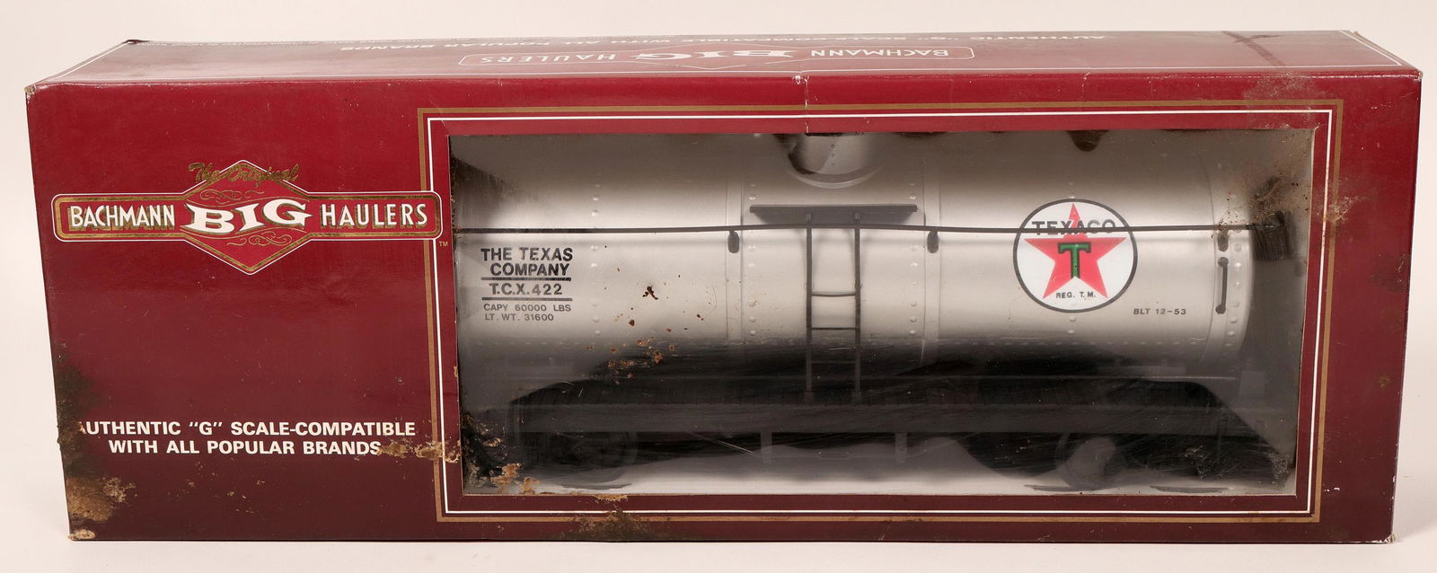 Model Train: Bachman G Scale Rolling Stock (121053): Lot of 3. NIB. Bachmann Big Haulers. 1. Single Dome Texaco Tank Car. 2. Rio Grande HIgh Side Gondola. 3. OSH Box Car.Date: Country if not USA: State: City: Provenance: