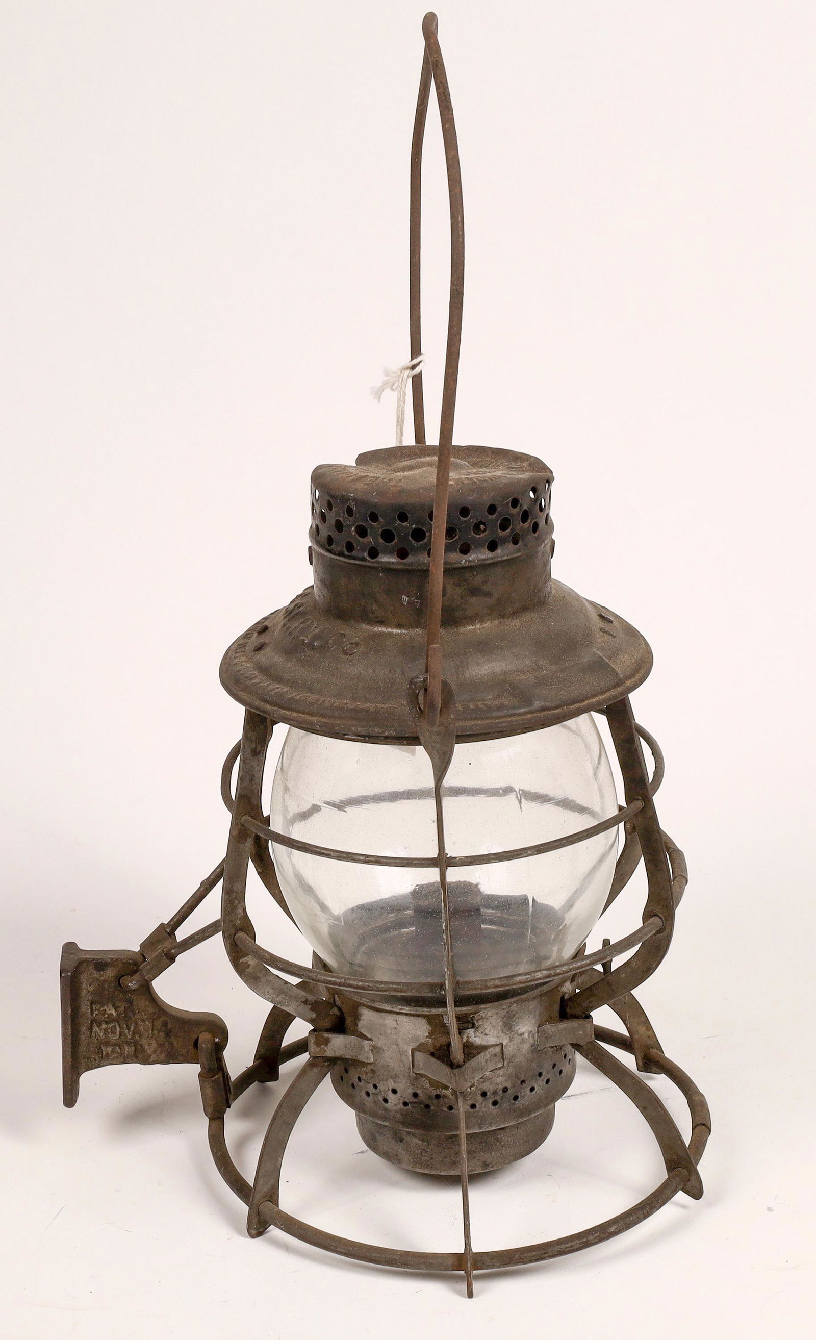 Worchester Street Consolidated Rear Marker Lamp: Worchester Street Consolidated Rear Marker Lamp with clear globe. Worchester Street Horse RR opened in 1863, merged in 1887 to become the Worchester Consolidated. In 1891 they ran their first electric