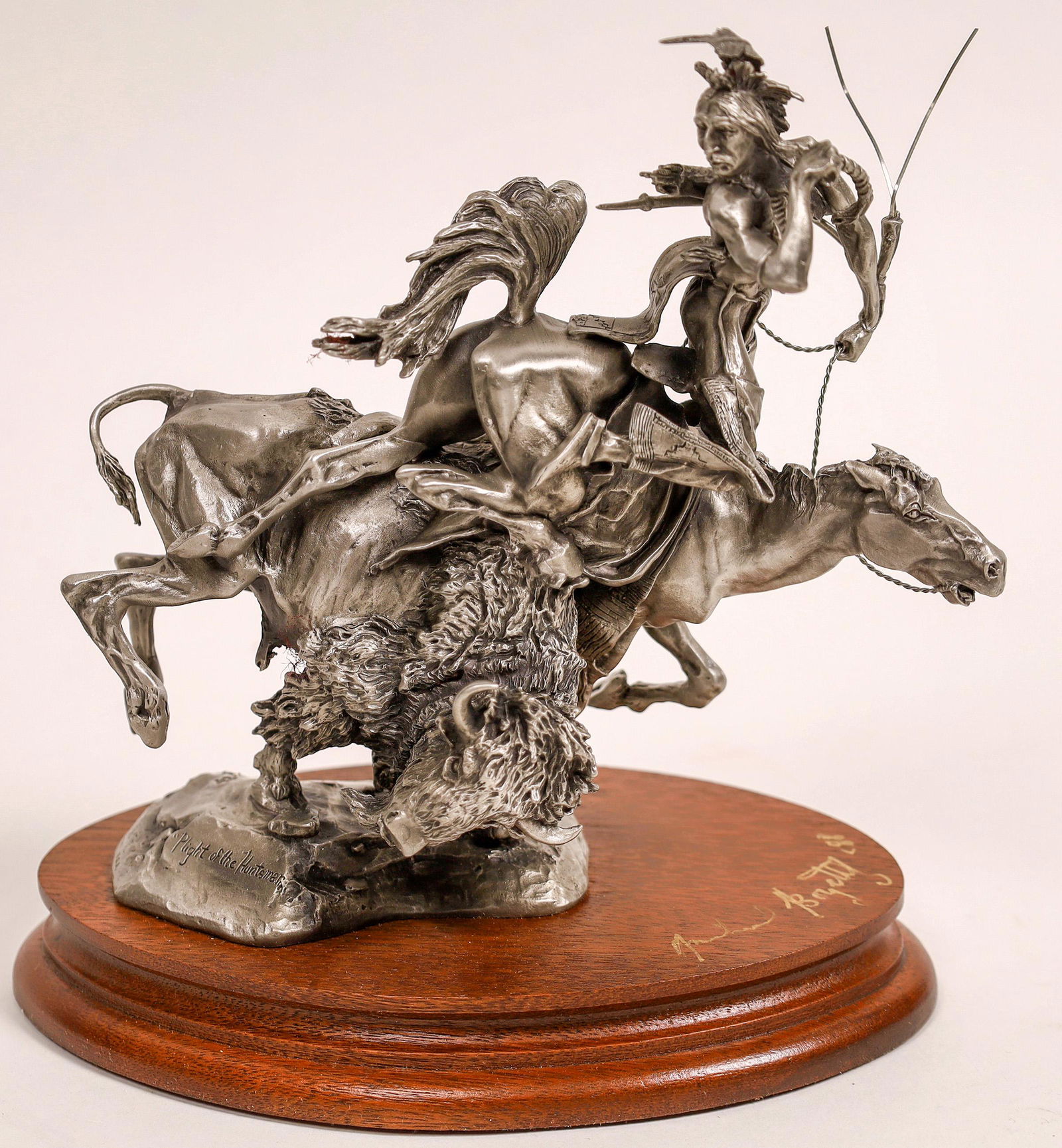 Plight of the Huntsman, Pewter Sculpture by Michael (1 of 3)