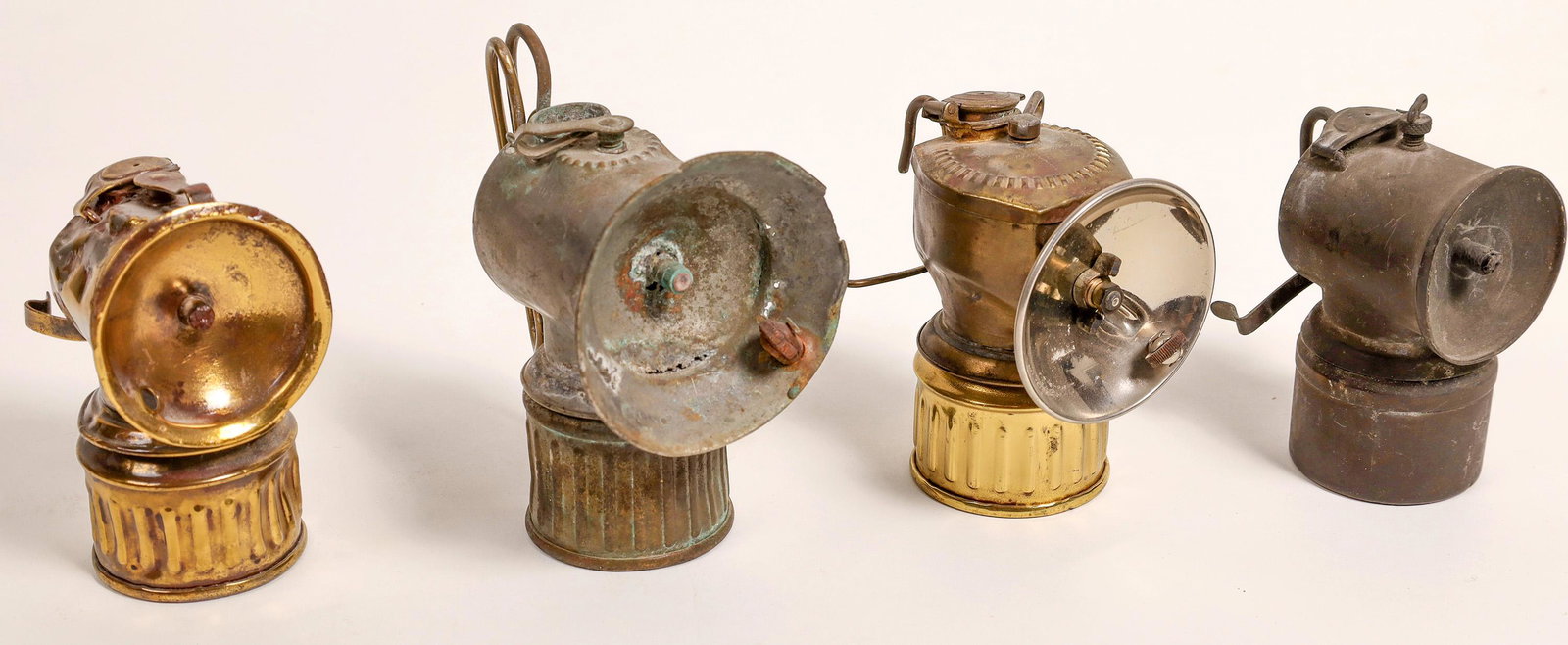 Miner's Carbide Lamps - 3 JustRite, 1 Unknown  [132532] (1 of 1)