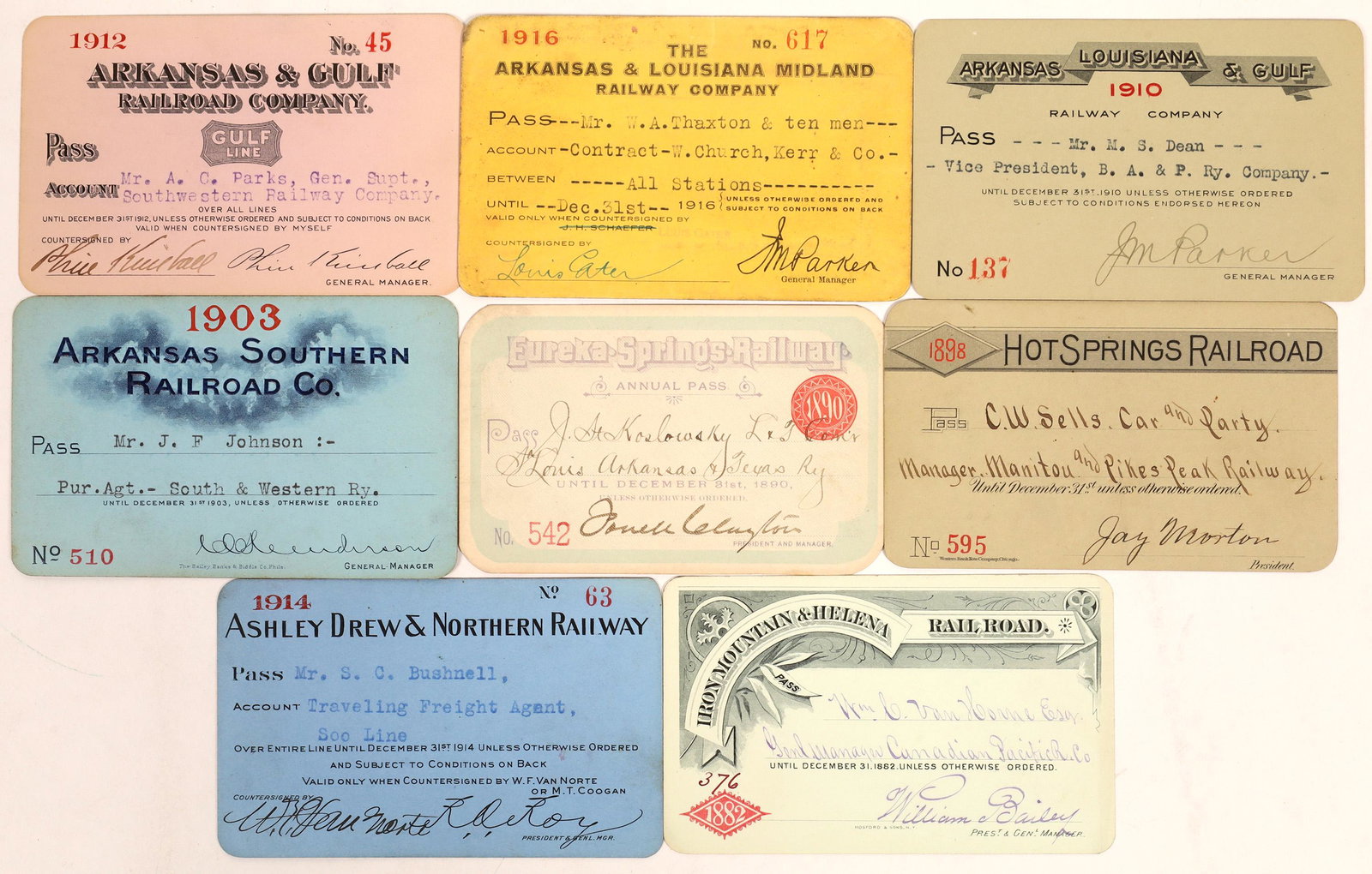 Arkansas Railroad Pass Collection  [134097] (1 of 1)
