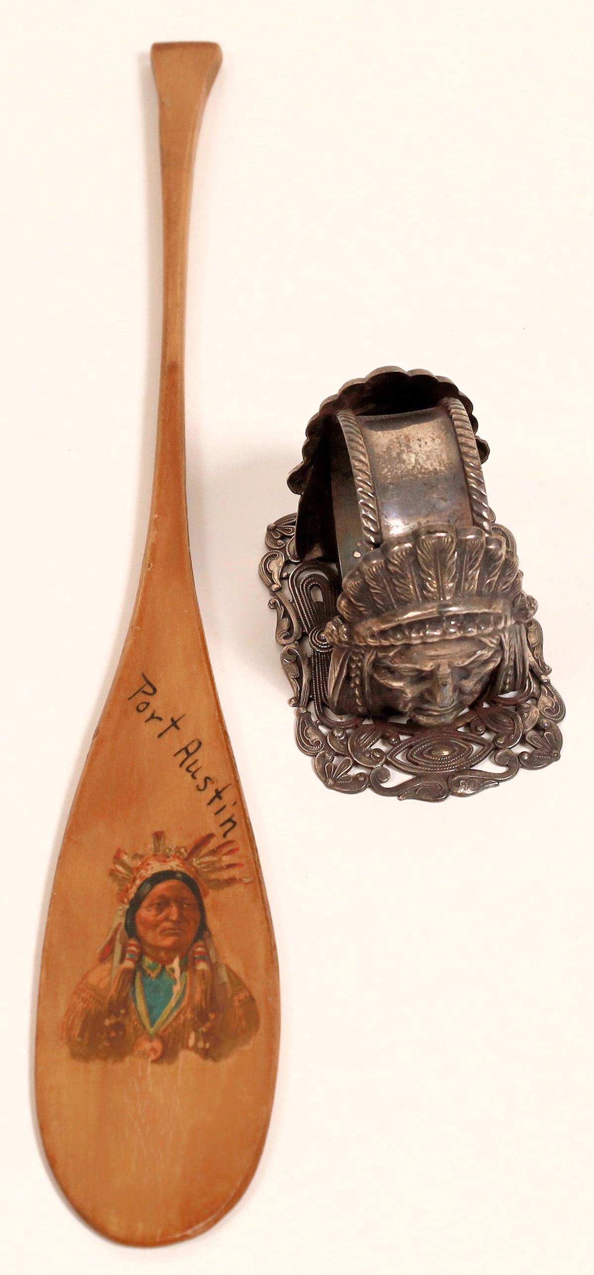 Indian Themed Souvenir Oar & Napkin Ring  [131968] (1 of 1)