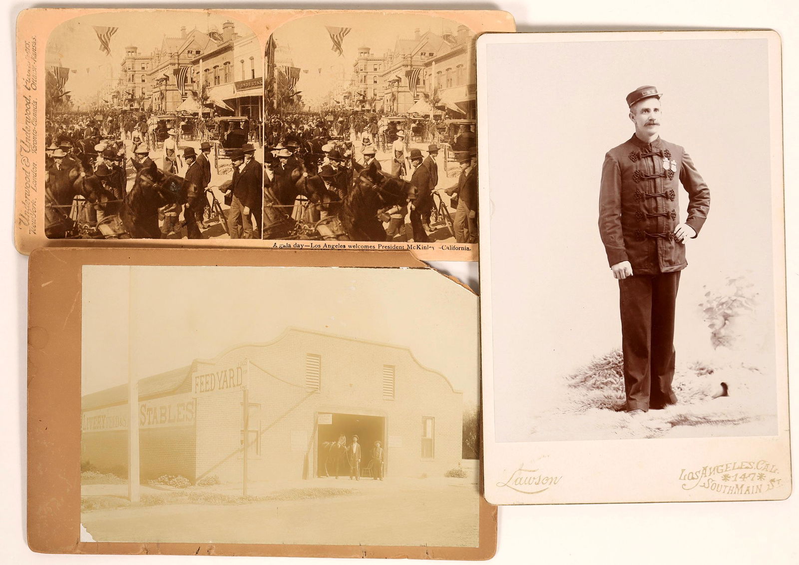 Early Los Angeles Stereo View & Cabinet Cards  [131987] (1 of 1)