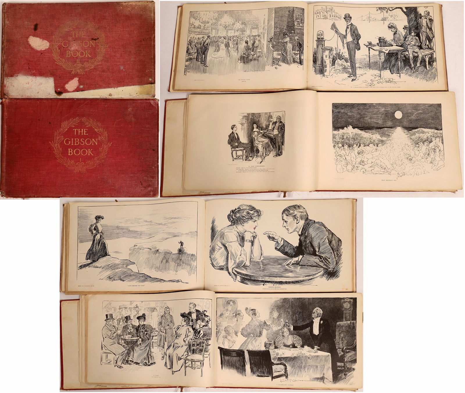 Gibson Book, 2 Vols, 1906 of "Gibson Girls" Fame (1 of 1)