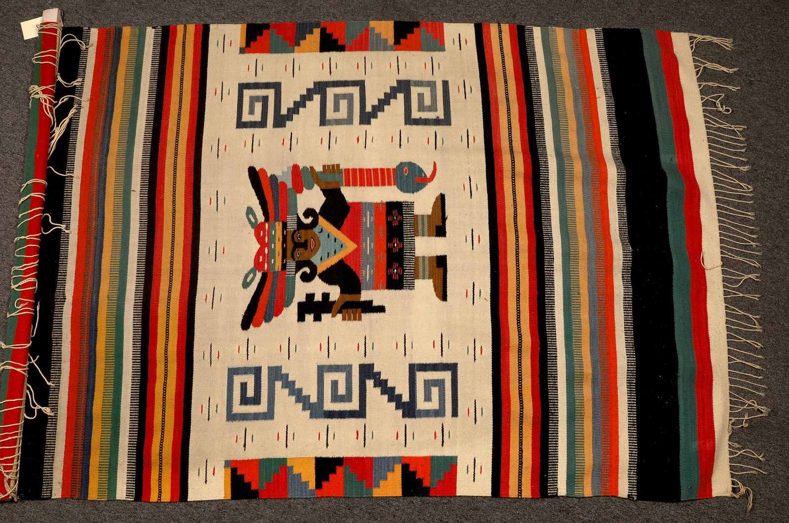Mayan Zapotec Mexican Blanket / Wall Hanging  [133757] (1 of 1)