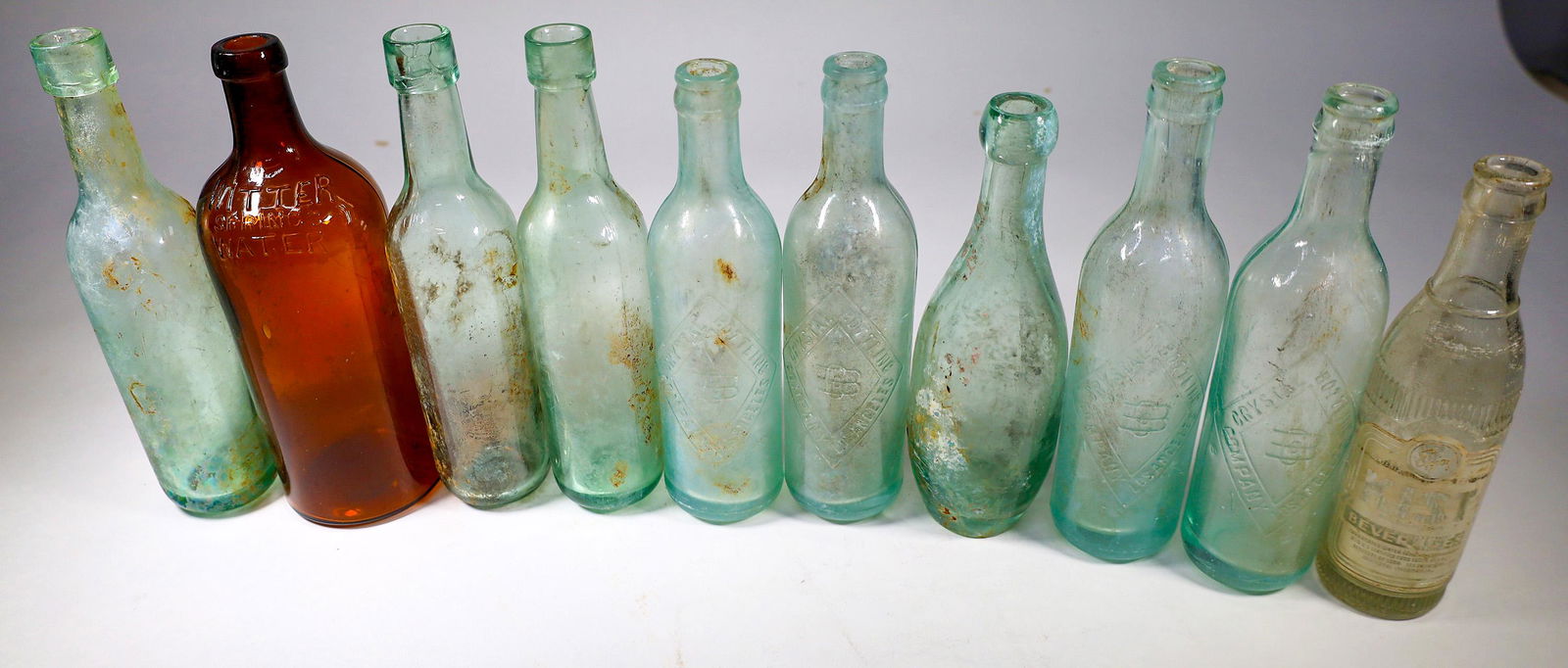 Antique Round Bottom Soda Bottle Group (26)  [132470] (1 of 3)
