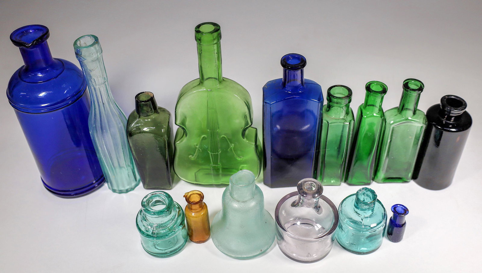 Colorful Antique Bottle Collection (15)  [131890] (1 of 1)