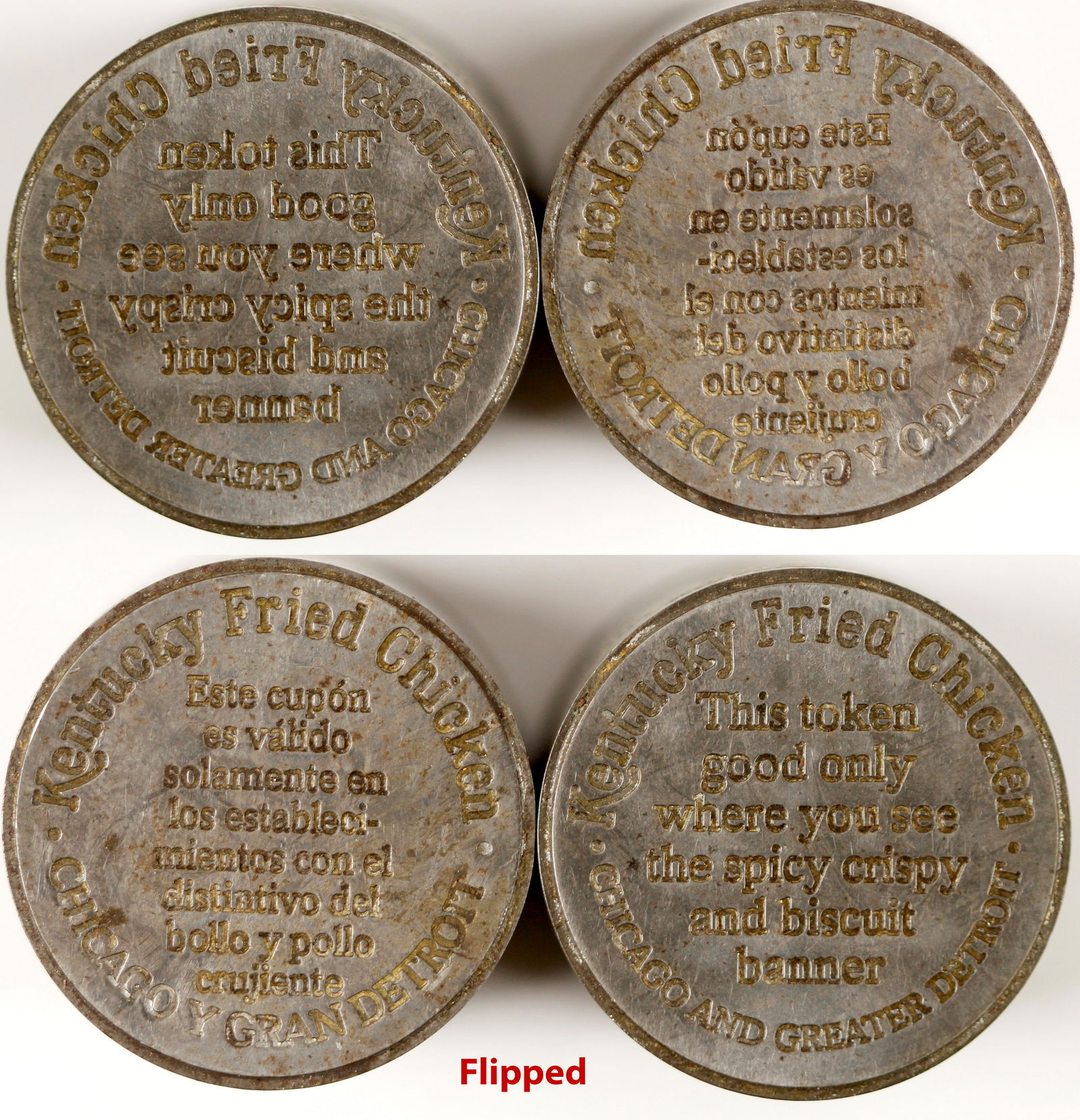 Kentucky Fried Chicken Token Dies Lot of 2  [80043] (1 of 1)