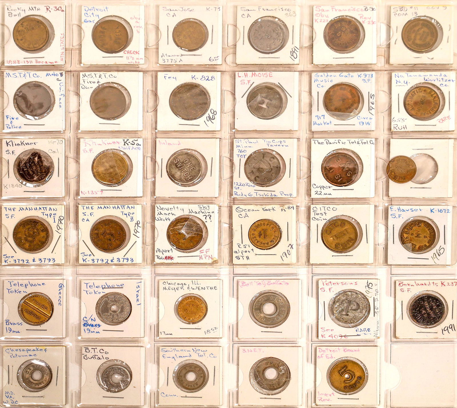 Telephone & Musical Machine Tokens  [131227] (1 of 1)